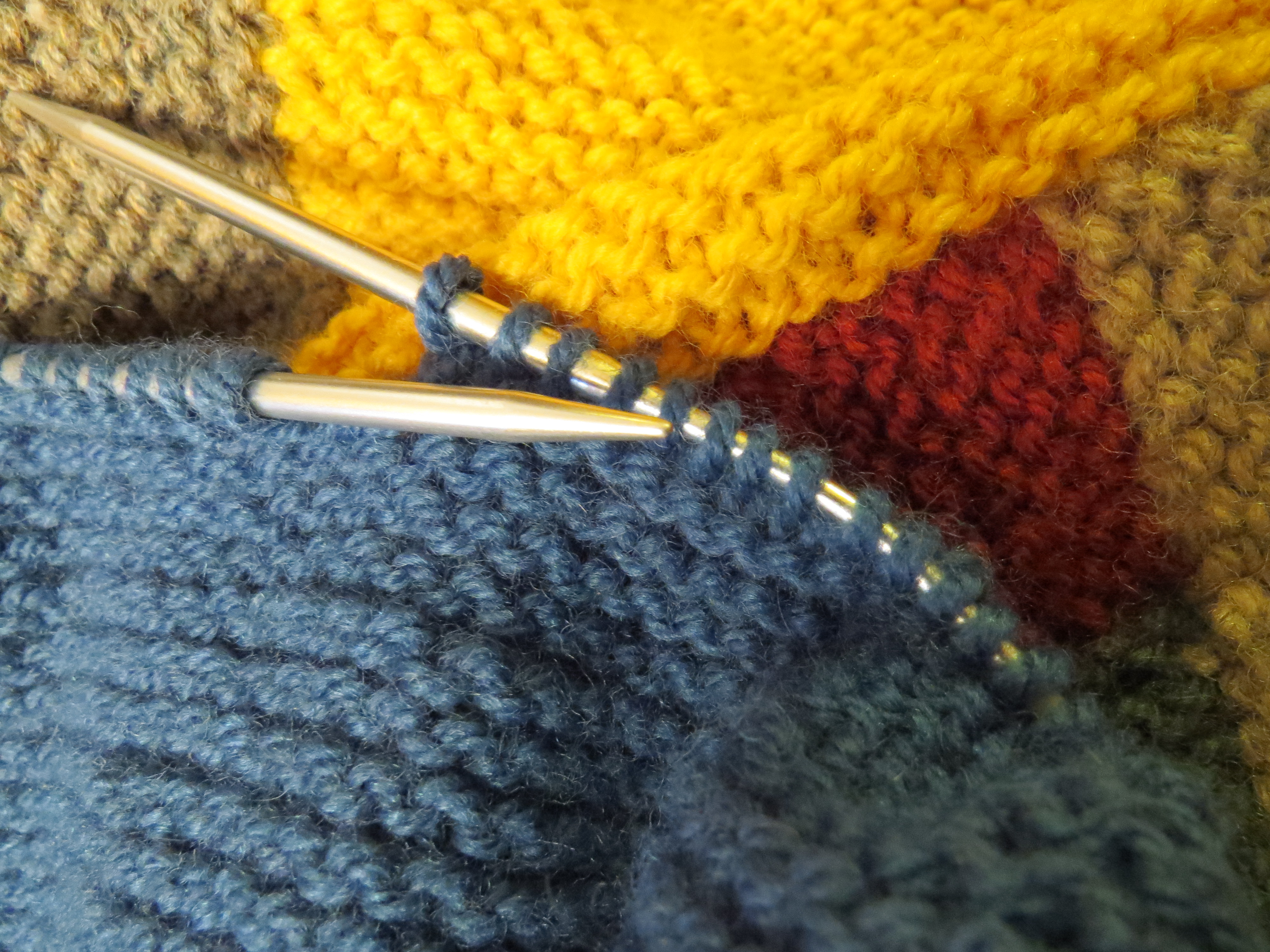 Handknitting with needles