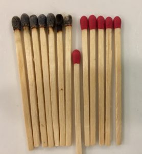 Line of matches